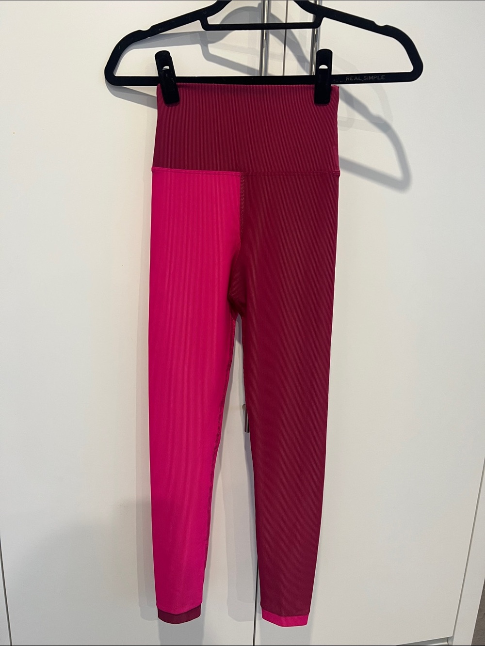 Beach Riot Two-Tone Pink High-Waist Leggings